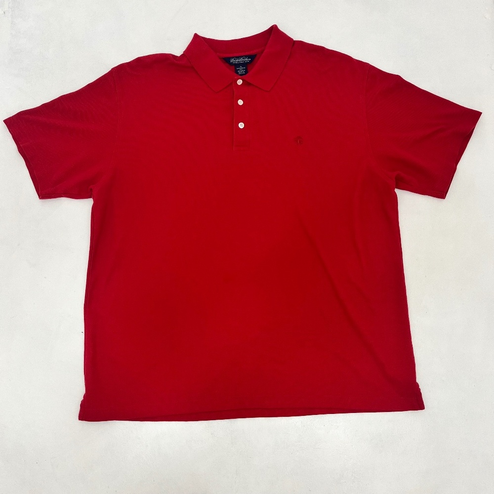 Brooks Brothers Men’s XL Red Polo Shirt 100% Cotton Knit Short Sleeve Classic